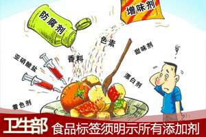 卫生部发布新规 食品标签须明示所有添加剂